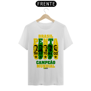 Nome do produto CAMISETA BRANCA - PENTA CAMPEÃO 58-62-70-94-02