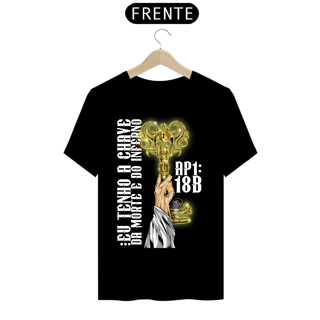 Nome do produto Camiseta Masculina - Apocalipse 1:18B - Eu tenho a chave da morte e do inferno