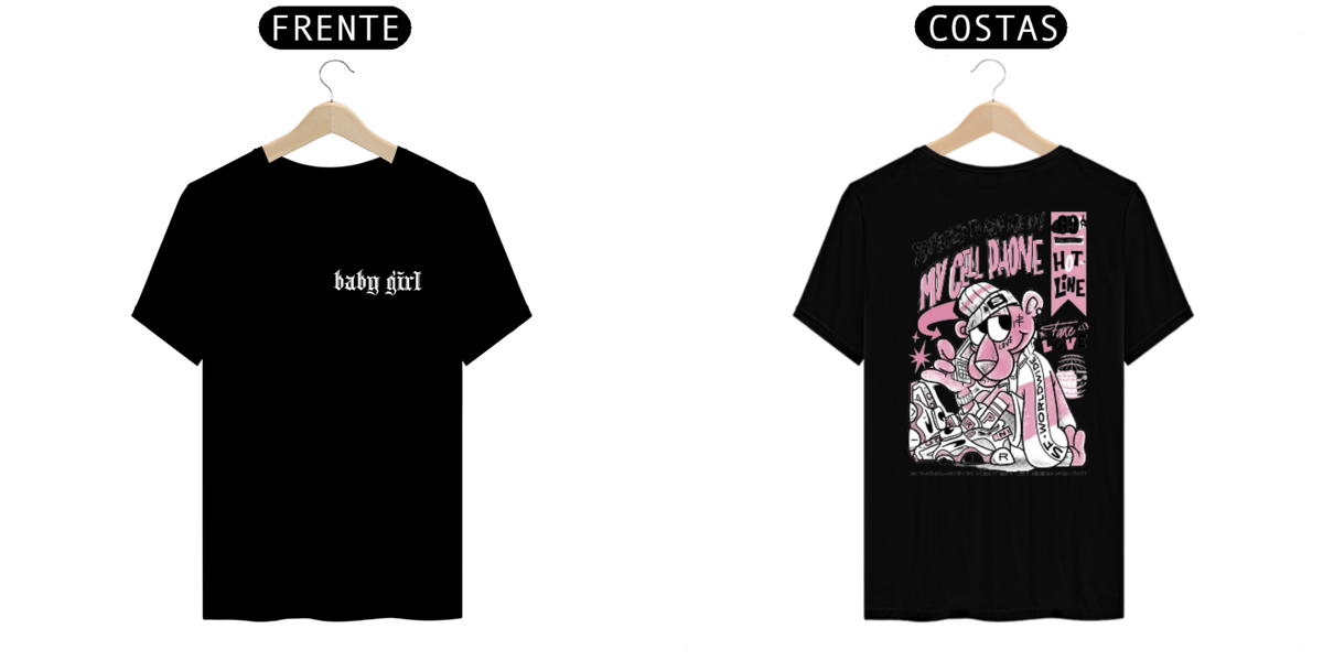 Nome do produto: Camisa Baby Girl/Pantera