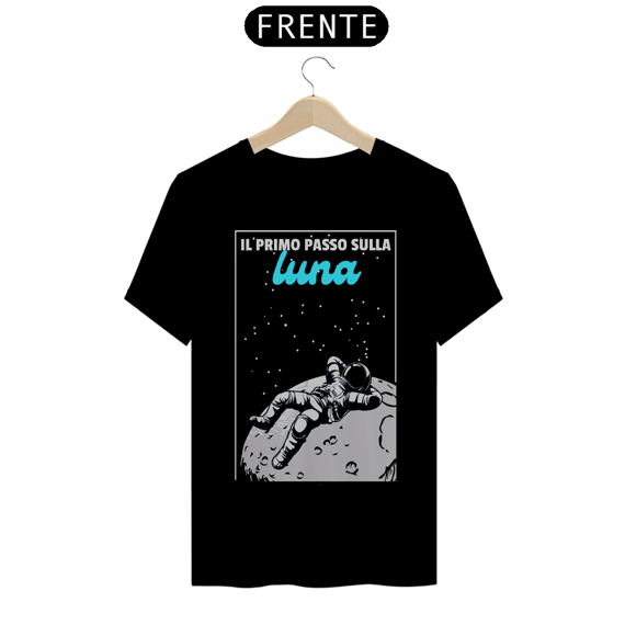 Camiseta Unissex Il Primo Passo Sulla Luna desenho