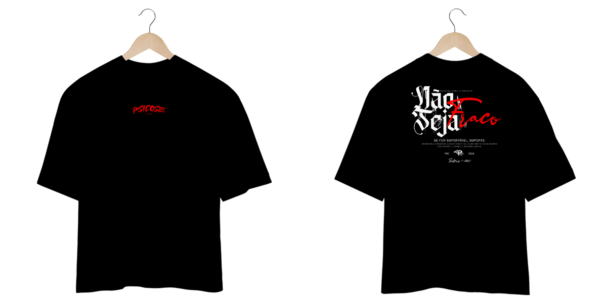 Nome do produto: Oversized Nascido Para o Combate - Não Seja Fraco