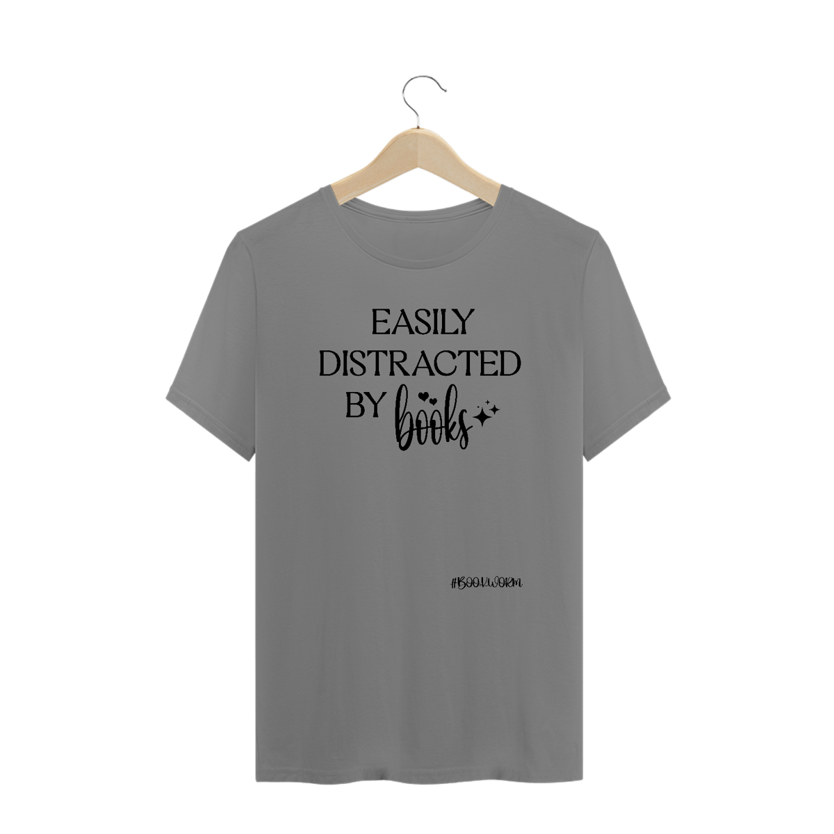 Nome do produto: Camiseta Plus Size Easily Distracted by Books