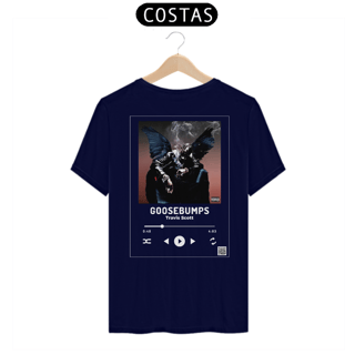 Nome do produto Camiseta Travis Scott Goosebumps com QR CODE/Estampa Branca - Linha Quality