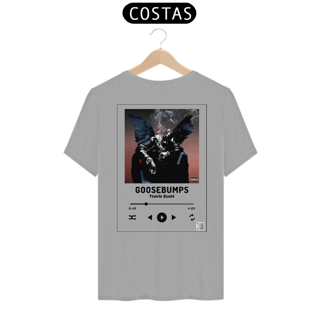 Nome do produto Camiseta Travis Scott Goosebumps com QR CODE/Estampa Preta - Linha Quality