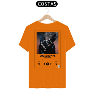 Nome do produto Camiseta Travis Scott Goosebumps com QR CODE/Estampa Preta - Linha Quality