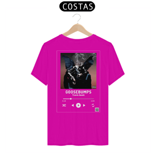 Nome do produto Camiseta Travis Scott Goosebumps com QR CODE/Estampa Branca - Linha Quality