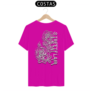 Nome do produto Camiseta Street Flair Rose (Estampa Branca) - Linha Quality