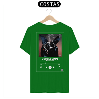 Nome do produto Camiseta Travis Scott Goosebumps com QR CODE/Estampa Branca - Linha Quality