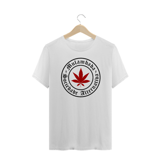 Nome do produto Sociedade Alternativa (weed) - Plus Size - Cinza/Branco