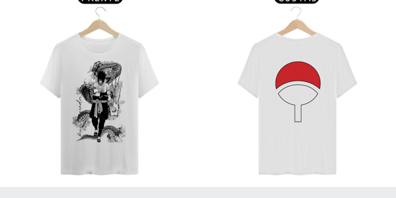 Camiseta Premium Uchiha Sasuke (Naruto)