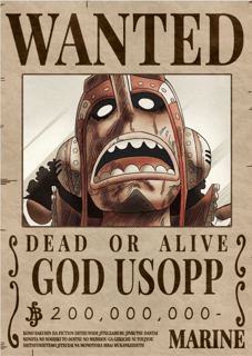 Nome do produto Poster God Usopp Wanted