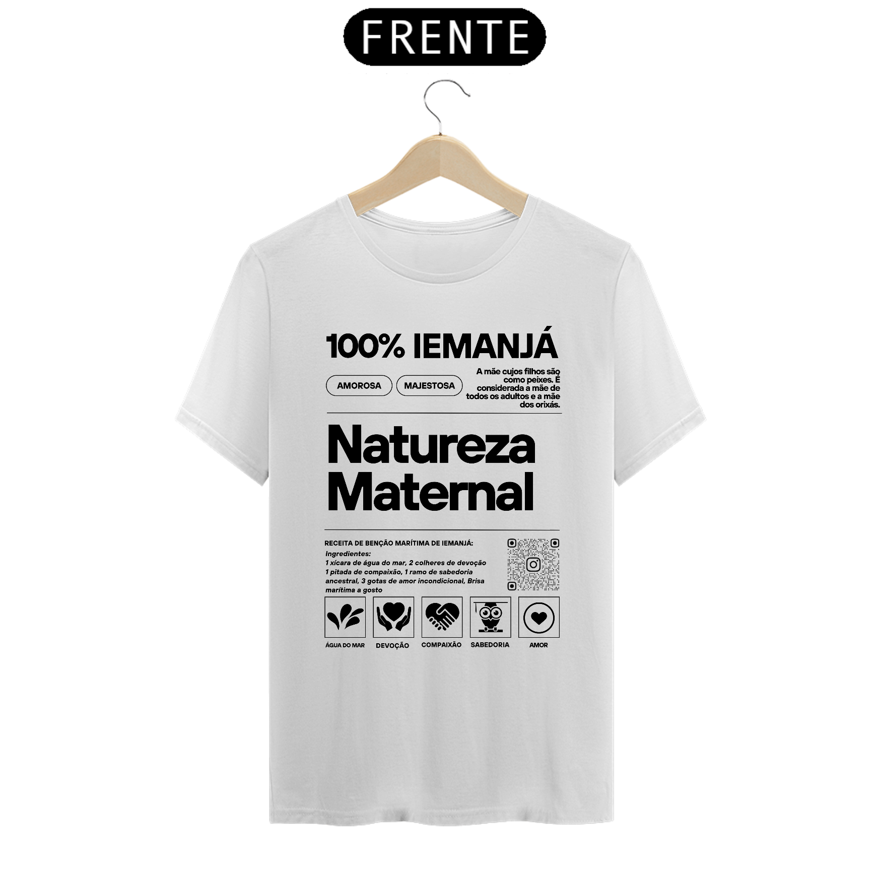 TSHIRT IEMANJÁ NATUREZA MATERNAL