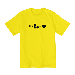 Nome do produto Camiseta Infantil (10 a 14) EU + MATE = AMOR