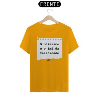 Nome do produto Camiseta Otimismo Imã da Felicidade