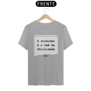 Nome do produto Camiseta Otimismo Imã da Felicidade