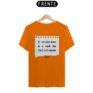Nome do produto Camiseta Otimismo Imã da Felicidade