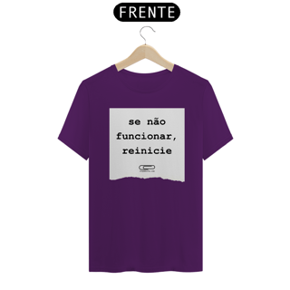 Nome do produto Camiseta Reinicie