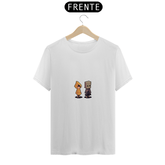 Camiseta Little Nightmares - Mono e Six Pixelados