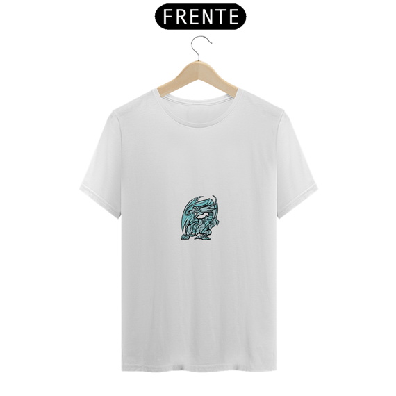 Camiseta Dragão Branco de Olhos Azuis
