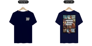 Nome do produto 0043 - Camiseta Unissex CJS Frente e Verso