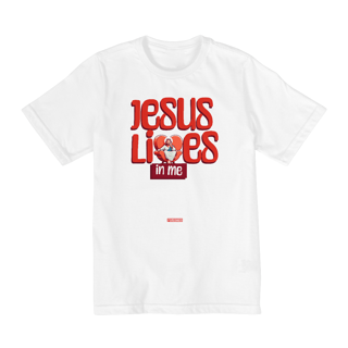 Nome do produto 0006K - Camiseta Infantil Jesus Lives In Me