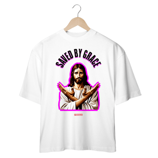 Nome do produto 0020OS - Camiseta Oversized Saved by Grace