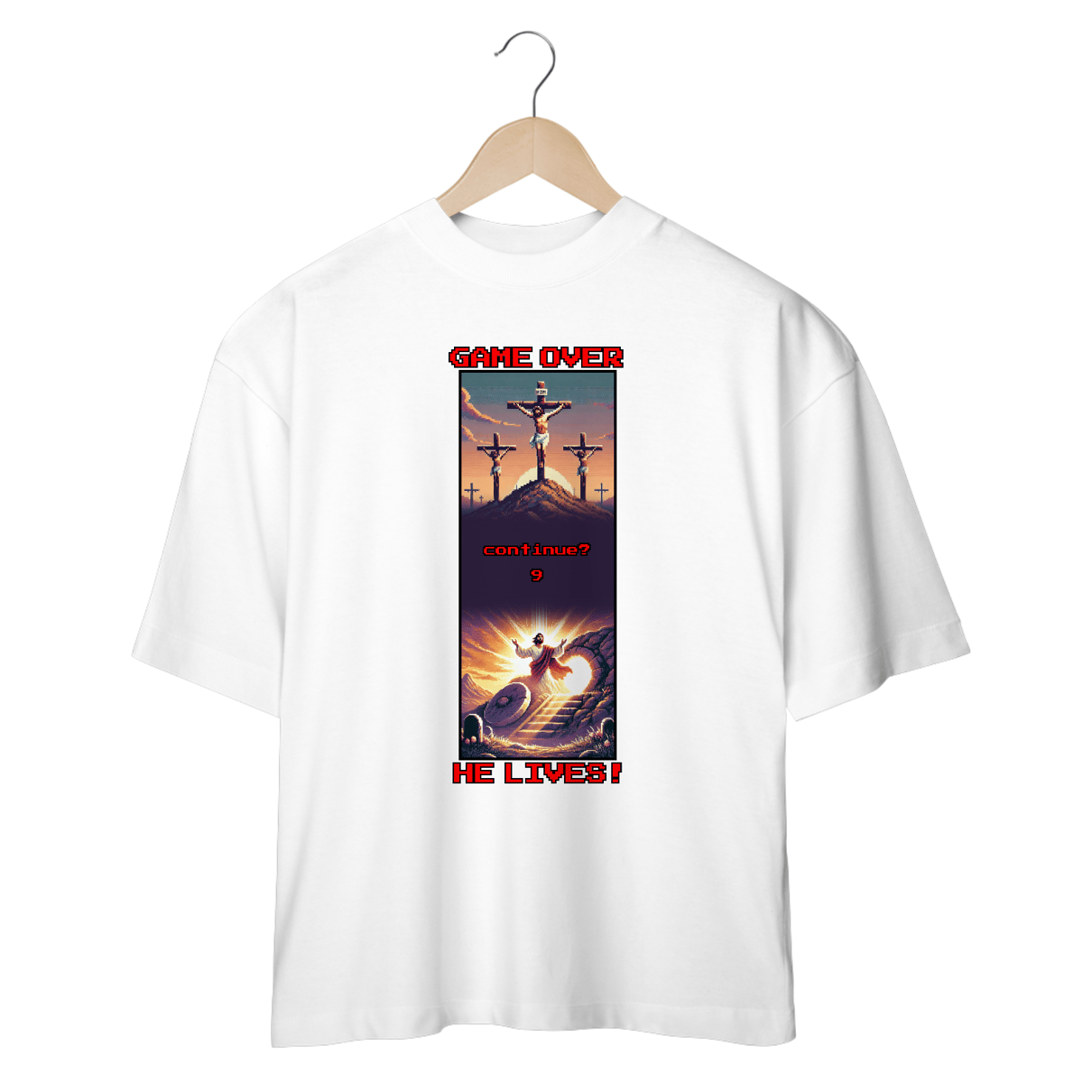 Nome do produto: 0008OS - Camiseta Oversized Game Over
