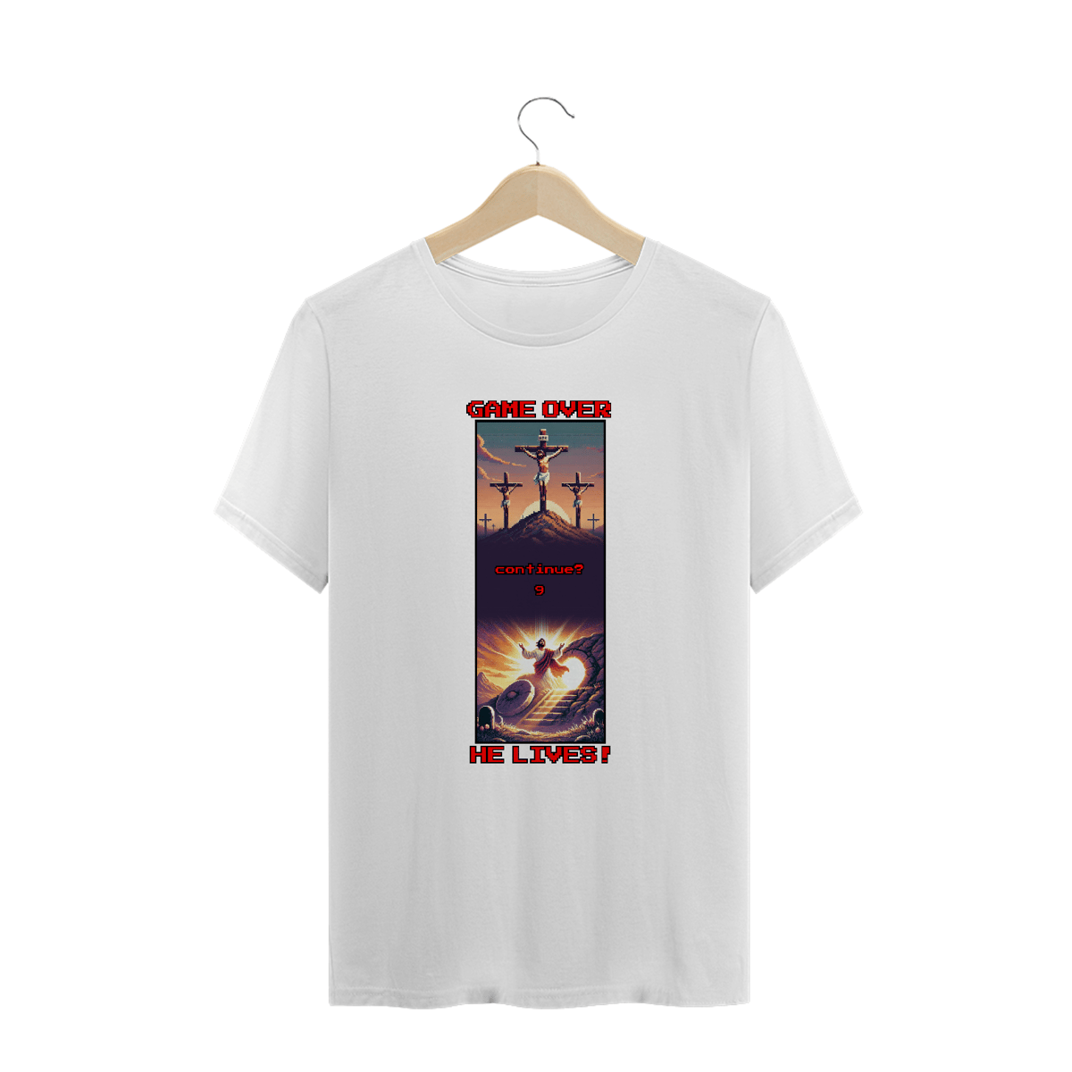 Nome do produto: 0008PS - Camiseta PlusSize Game Over