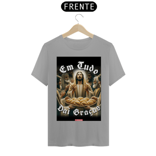 Nome do produto 0019 - Camiseta Unissex Em Tudo Dai Graças