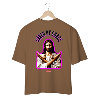 Nome do produto 0020OS - Camiseta Oversized Saved by Grace