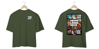 Nome do produto 0043OS - Camiseta Oversized CJS Frente e Verso