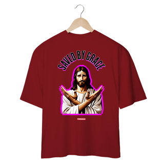 Nome do produto 0020OS - Camiseta Oversized Saved by Grace