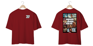Nome do produto 0043OS - Camiseta Oversized CJS Frente e Verso