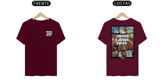 Nome do produto 0043 - Camiseta Unissex CJS Frente e Verso
