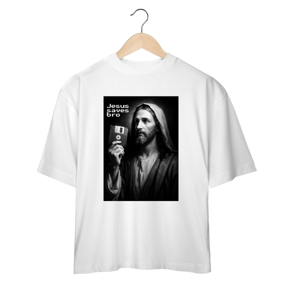 0022OS - Camiseta Oversized Jesus Saves Bro