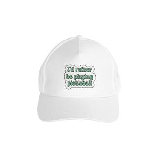 Nome do produto I'd rather be playing pickleball - boné