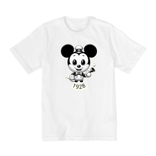 Camiseta Quality Kids Edition (2 a 8 anos) - Mickey 1928 Estilo CHIBI