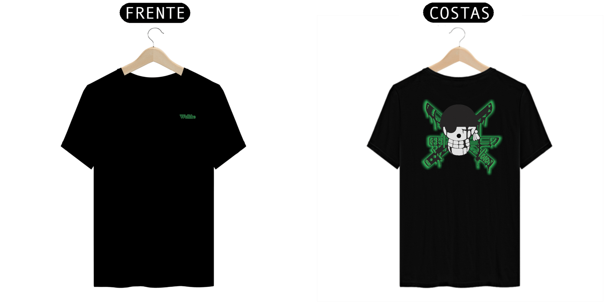 Camisa Roronoa Zoro Caveira Wolkbe / Clássico