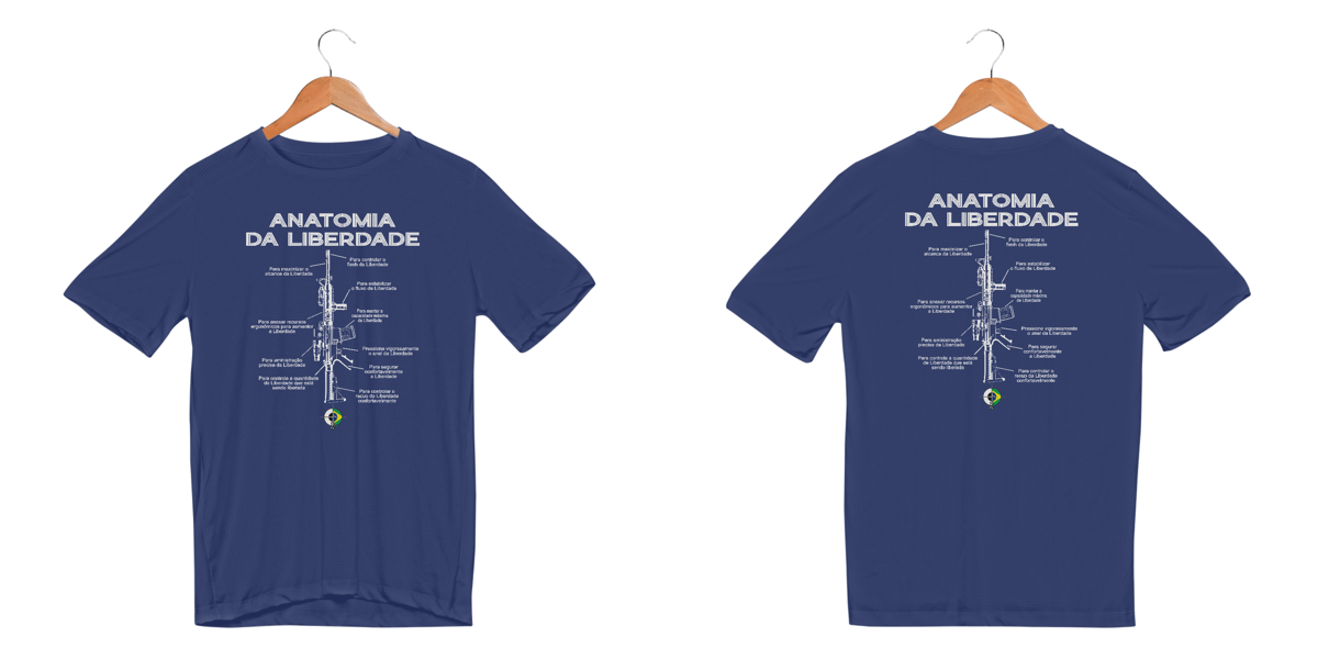 Nome do produto: Anatomia da Liberdade Coloridas Dry Fit BoyShooterBrasil