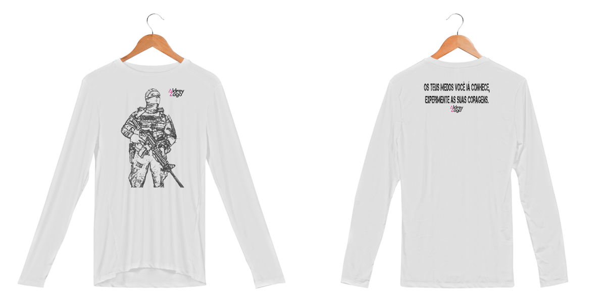 Nome do produto: Os teus medos Aldrey Zago Dry Fit Manga longa