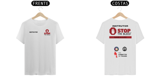 Nome do produto Instrutor Stop The Bleed branca e Cinza 100% Algodão Premium
