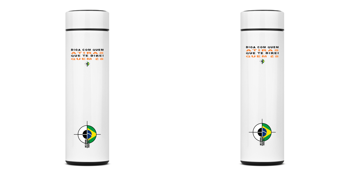 Nome do produto: Garrafa Térmica Diga com quem Atiras BoyShooterBrasil