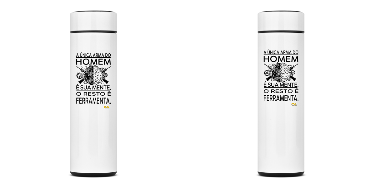Nome do produto: Garrafa Térmica Sua Mente Canhoto Armamentista