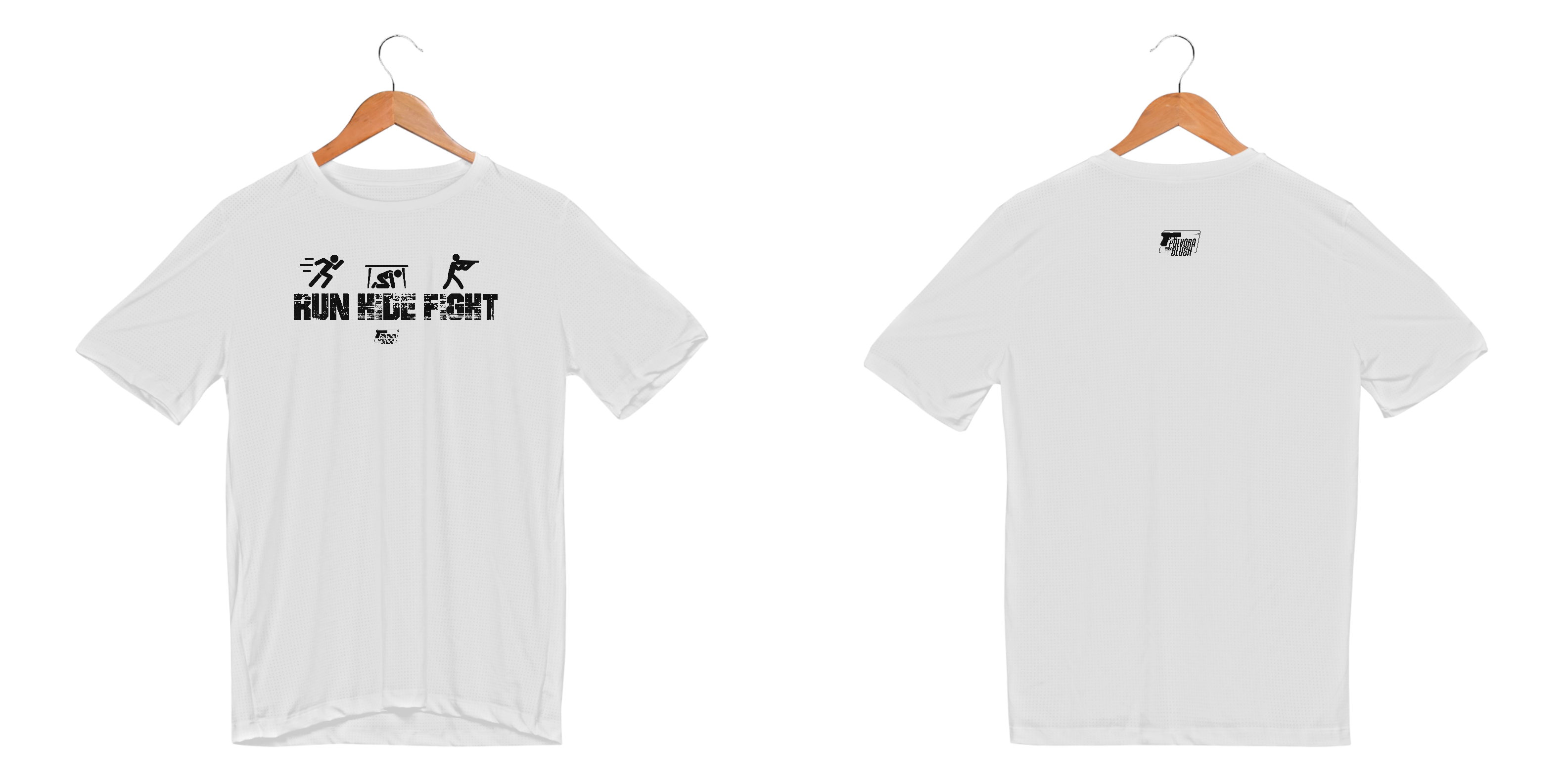 Run Hide Fight Pólvora com Blush Dry Fit