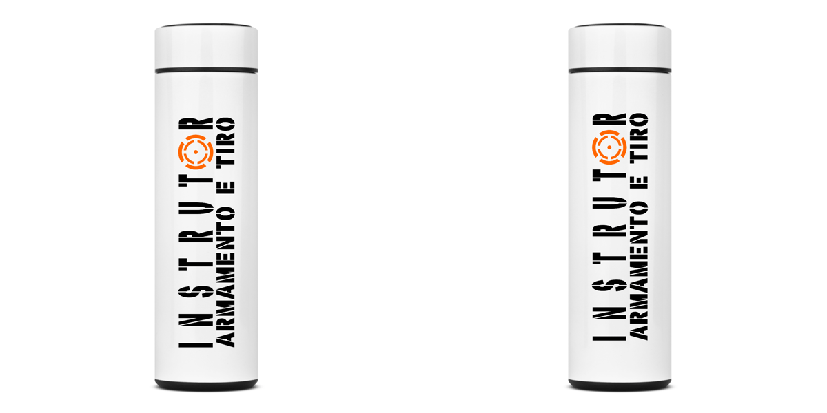 Nome do produto: Garrafa Térmica Instrutor de Armamento e Tiro Vista na Mira