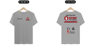 Nome do produto Instrutor Stop The Bleed branca e Cinza 100% Algodão Premium
