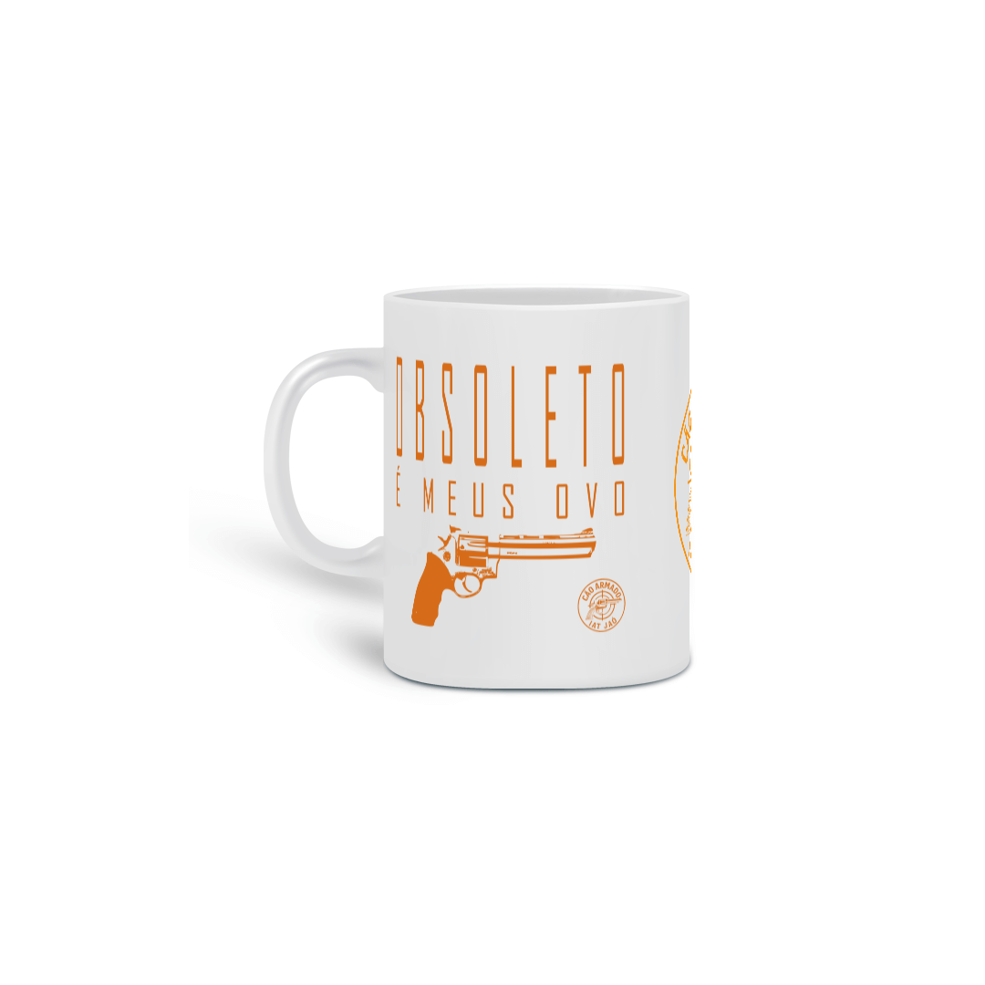 Nome do produto: Caneca Obsoleto Cão Armado