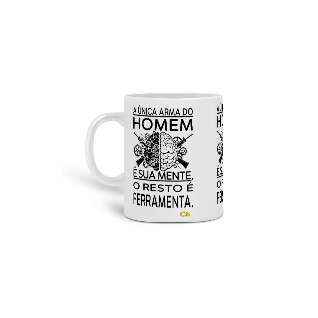 Nome do produto: Caneca Sua Mente Canhoto Armamentista