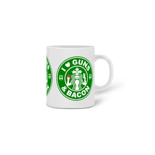 Nome do produto Caneca I Love Guns N' Bacon Pólvora e Mato