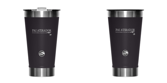 Copo Térmico Preto Pai Atirador Papo de Atirador